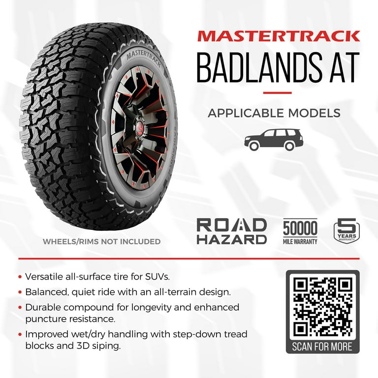Mastertrack Badlands AT All Terrain P285/70R17 117T SUV All Mastertrack Badlands AT All Terrain P285/70R17 117T SUV All