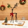 thumbnail image 6 of FYHALE Reindeer Statues Imitation Metal Deer Sculpture, Black Reindeer Christmas Decoration, Deer Figurines Tabletop Ornaments for Mantel Fireplace Living Room Bedroom Home Decor (A), 6 of 6