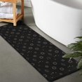 thumbnail image 2 of Black Gold Sun Moon Planet Pattern Bathroom Rugs Mat,Non Slip Microfiber Bathroom Rug,Rubber Backing,Soft Bathroom Mats for Bathroom Floor,Tub and Shower,47x17in(120x43cm), 2 of 5
