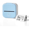 thumbnail image 1 of Mini Portable Thermal Printer, Wireless Bluetooth Inkless Sticker Printer and Printing Paper - All Blue, 1 of 5