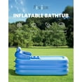 thumbnail image 2 of Frstem Inflatable Folding Bathtub for Adults, 5'3" Collapsible Ice Bath Tub for Athletes, Portable Foldable Hot Tub with Electric Air Pump, SPA Freestanding Soaking Barrel for Indoor or Outdoor, 2 of 8