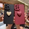 thumbnail image 4 of Compatible with iPhone 13 Pro Max Cute 3D Love Heart Case Camera Protection Shockproof Soft Bumper Phone Case for Women Girls for iPhone 13 Pro Max 6.7 Inch Red, 4 of 11