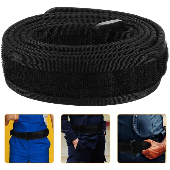 ELAYARD Mens and Womens Black Nylon Waist Belt Heavy Duty Adjustable Belt