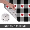 thumbnail image 3 of Non Slip Door Mat, Heart Black Buffalo Plaid Gingham Fast Drying Bath Tub Mats, Absorbent Bathroom Rugs Entrance Welcome Mat, Bath MatS for Tub, Floor, Home, Kitchen, Hotel,16x24in, 3 of 7