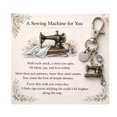 thumbnail image 1 of SIfdSeng Get it Fast Sewing Machine Keychain with Poem Card Sewing Charm Key Ring Appreciation for Seamstress Tailor Quilter Sewing Lover, 1 of 7