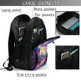 thumbnail image 4 of Easygdp Taxi Colorful Town Mochila para Laptop de Viaje con Puerto USB, Mochila para Laptop con Puerto de Carga USB para Mujeres y Hombres, 4 of 7