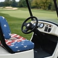 thumbnail image 4 of Yuyamidu 250 Years American Flag Golf Cart Seat Covers Eagle Backrest Bottom Seat Cover 2 PCS Golf Cart Seat Cushions for Club Car Seat Cover, 4 of 8