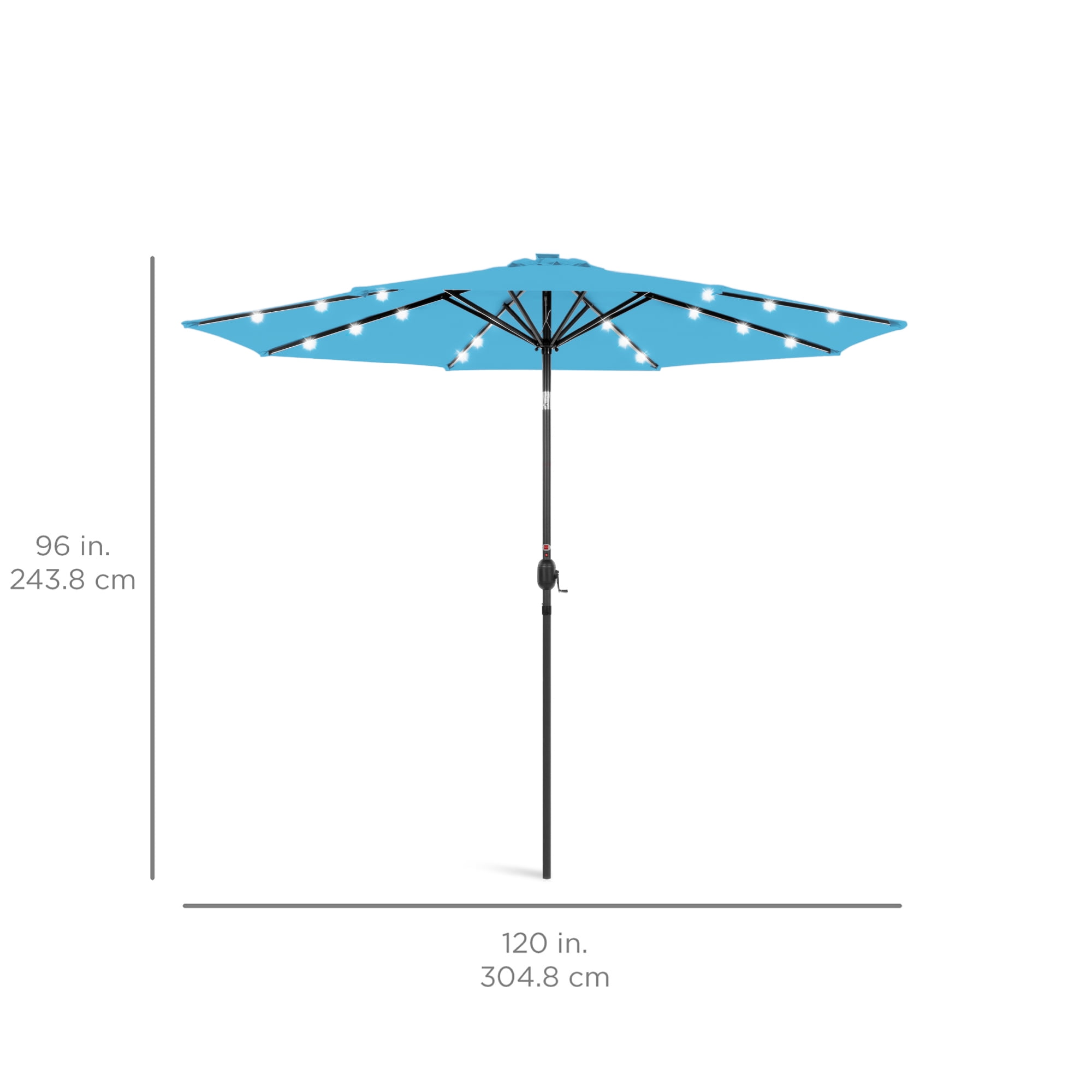 best choice products 10ft solar led lighted patio umbrella Striped w/ Crank, Tilt, Push Button, 6 Ribs Look no further Best Choice Products 10ft Solar