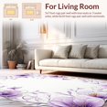 thumbnail image 2 of Flatwoven High Traffic Area Rug, Contemporary Circular Flower, Non Slip, Stain Resistant, Washable Area Rugs for Living Room, Bedroom(Purple, 3X5), 2 of 8