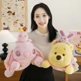 thumbnail image 3 of Disney Winnie Stitch Dumbo Cherry Blossom Series Lying-Down Plush Dolls Cute Toy Soft Pillow Sofa Cushion Decoration Girl Gift, 3 of 4