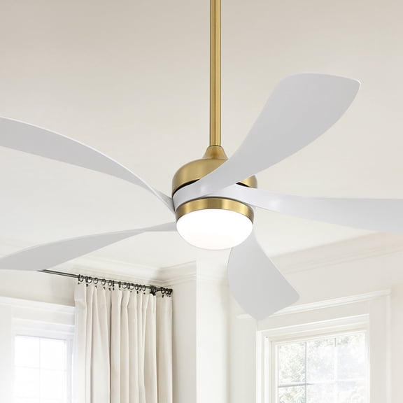 Sofucor 52 Inch Smart Ceiling Fans with Lights and Remote, Outdoor Ceiling Fan with Light 6-Speed 3 CCT 3-Timer, Low Profile Ceiling Fan 5 Blade Reversible DC Motor for Living Room Bedroom Patio