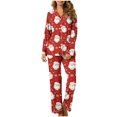 thumbnail image 2 of Puntoco Conjuntos de pijamas cómodos para mujer, pijamas de manga larga con pantalones largos para mujer y hombre, ropa de casa sexy para mujer, 2 of 5
