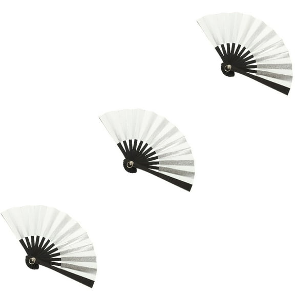 WORGEOUS 3pcs Miniature Handheld Paper Fan DIY Craft Headdress Making Mini Fan Decoration