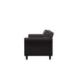 thumbnail image 2 of Lifestyle Solutions Taryn Traditional Sofa with Curved Arms, Java Brown Faux Leather, 2 of 9