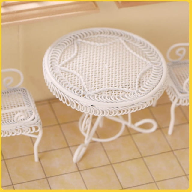Juego de muebles para casa de muñecas en miniatura Jadeshay 1/12 Mesa de comedor elegante y moderno