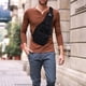 thumbnail image 4 of Bolso Bandolera para Hombre Bolso para el Pecho para Hombre Mochila con Bandolera de Tela Oxford Bolso de Hombro Informal Mochilas Tácticas para Senderismo Ciclismo Viajes ANGGREK Otros, 4 of 8