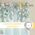 thumbnail image 6 of Cute Easter Bunny Kitchen Curtains Window Panels, Eucalyptus Leaves Colorful Eggs Teal Insulated Window Treatment Curtain, Grommet Curtains for Bedroom/Living Room/Bathroom, 2 Piece 42"Wx54"L, 6 of 8