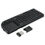 Mini Wireless Keyboard with Touchpad, Rechargeable Ultra Portable Bluetooth Keyboard and Mouse, Backlit Keyboard for HTPC, for PS3/4, Smartphones, PC, Tablet, TV Box, Windows, Black