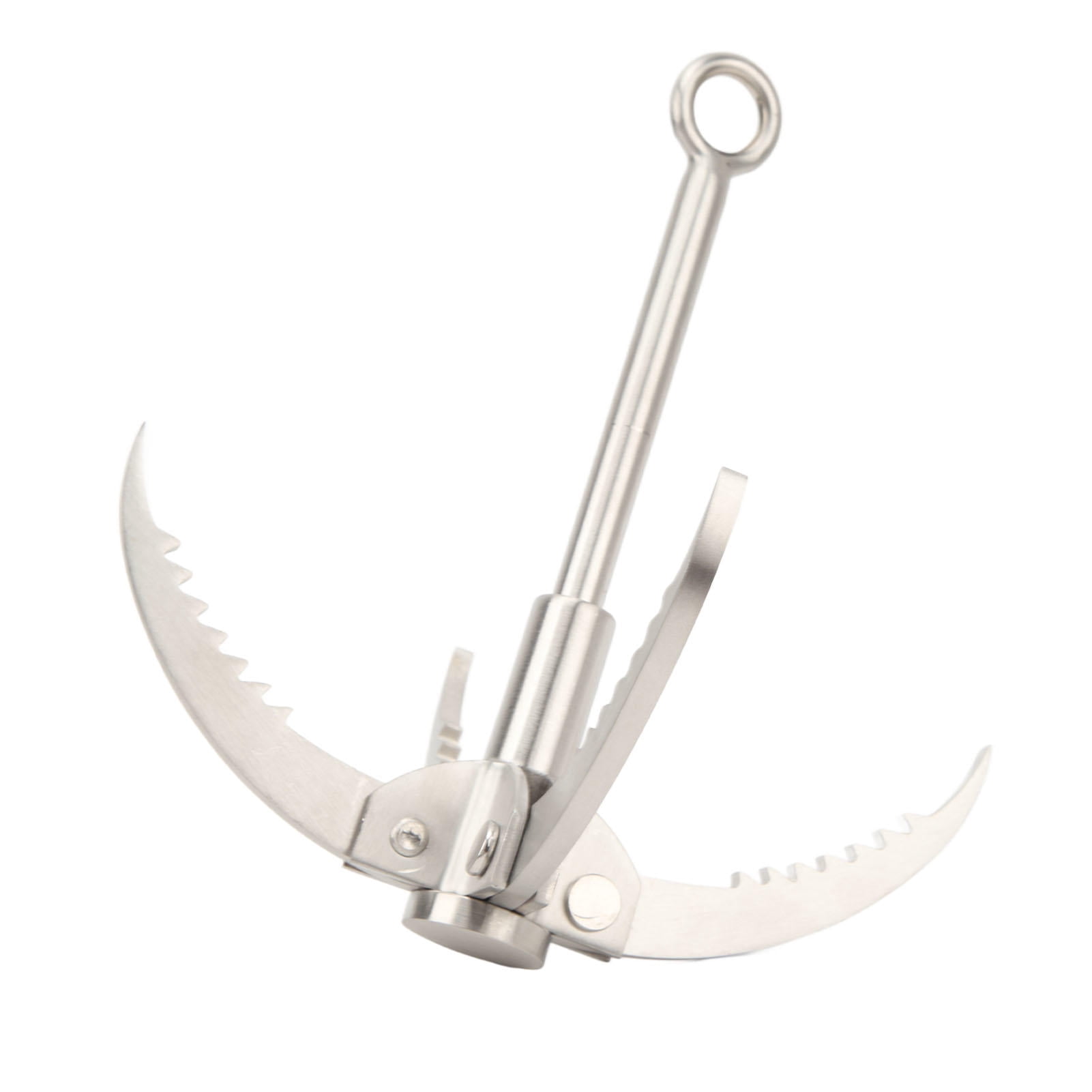 LAZIOEGR 4‑Claw Folding Stainless‑Steel Grappling Hook – Durable, High‑Strength Hook for Camping, Hiking, Climbing & Rescue