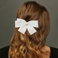 thumbnail image 2 of Unique Bargains 1 Pc Hair Barrettes Fashion Oversized Bow Hair Clip White, 2 of 5