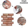 thumbnail image 3 of 10 pieces 3D wall panels self-adhesive stone look, kitchen back wall wallpaper, 3 of 5