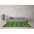 thumbnail image 3 of Ahgly Company Indoor Rectangle Abstract Green Modern Area Rugs, 2' x 5', 3 of 4