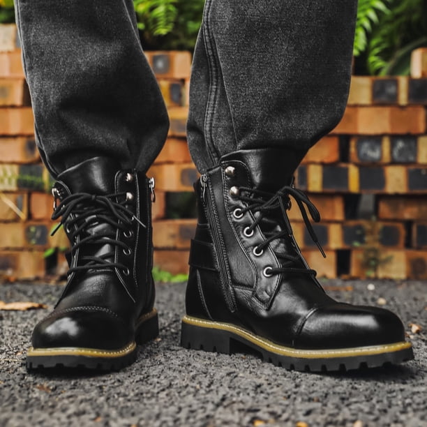 Oxford Dress Boot Mens Boots Motorcycle Casual Boots for Men