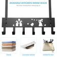 thumbnail image 3 of EXHUMKY Black Iron Punch Free Storage Rack Over Door Hanging Hook for Home Organization, 3 of 7