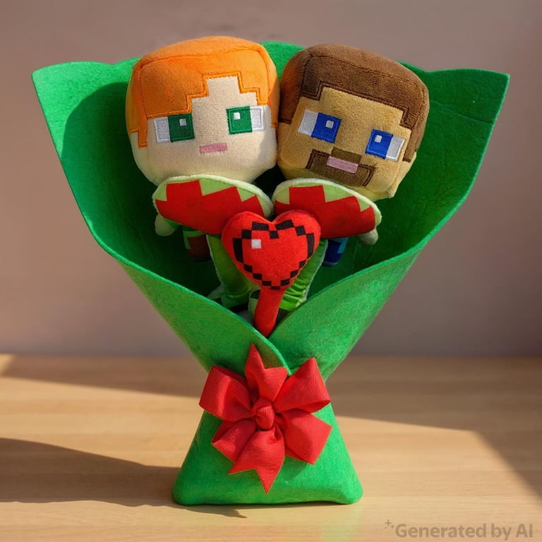 Medium Minecraft Plush Bouquet, 13