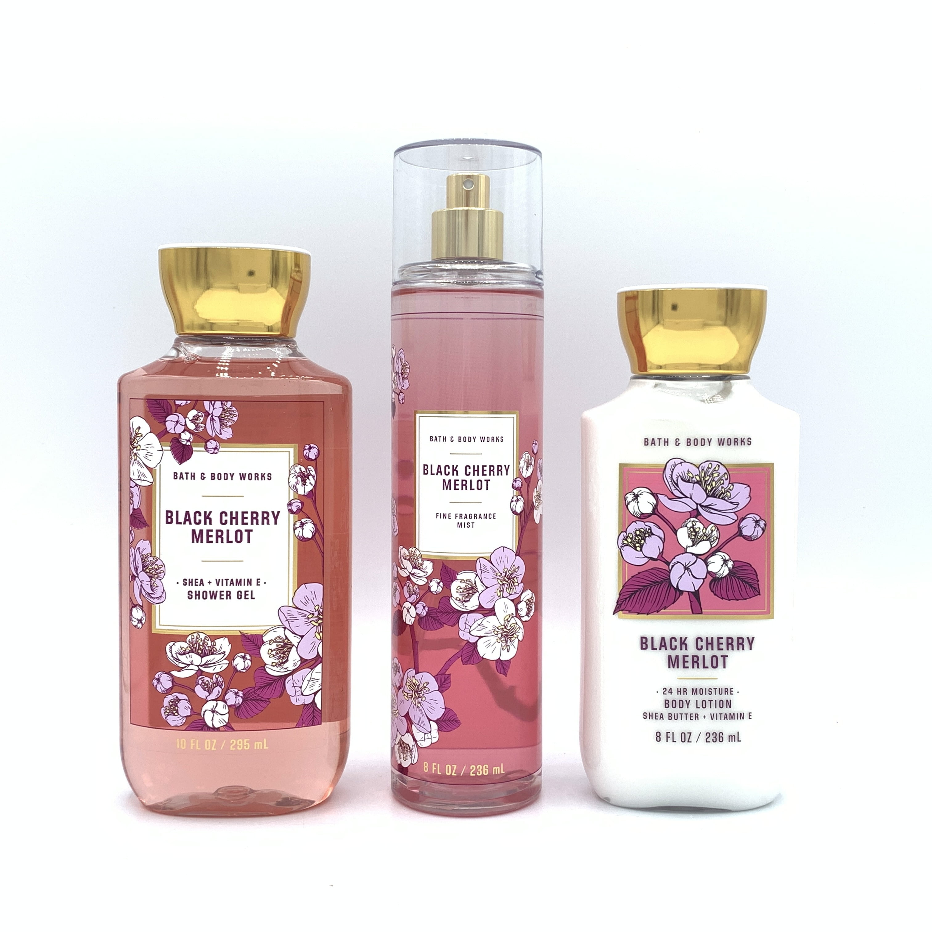 Bath and Body Works Black Cherry Merlot Fine Mist, Shower Gel and Body