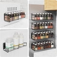thumbnail image 4 of Untyo 4 Pack Magnetic Shelf, Magnetic Spice Rack Organizer for Refrigerator and Microwave Oven, Metal Kitchen Seasoning Holder Fridge Shelf Magnet Organizer, Black, 4 of 6
