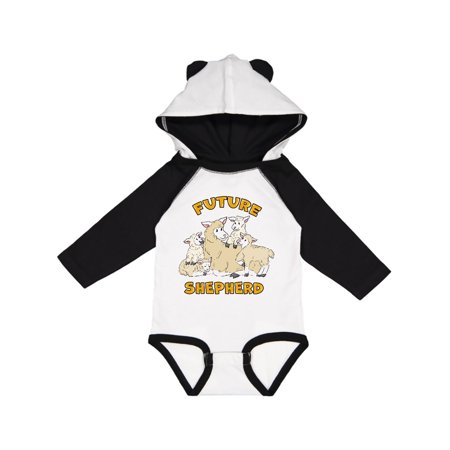 

Inktastic Future Shepherd with Cute Sheep Family Gift Baby Boy or Baby Girl Long Sleeve Bodysuit