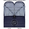 thumbnail image 5 of Cold Weather Sleeping Bag 100% Cotton Flannel XXL for Adults Big and Tall,Free Compression Sack, 5 of 10