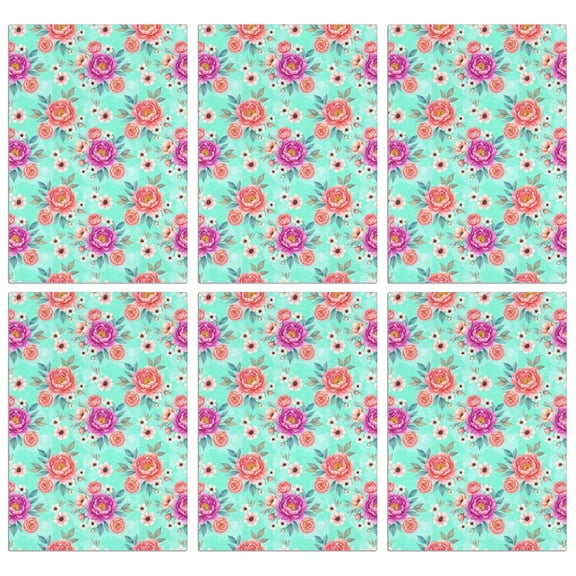 2 Pcs Pioneer Flower Floral Print Pattern Kitchen Towels, Funny Microfiber Dish Towel Set, 18" X 26" Tea Towels