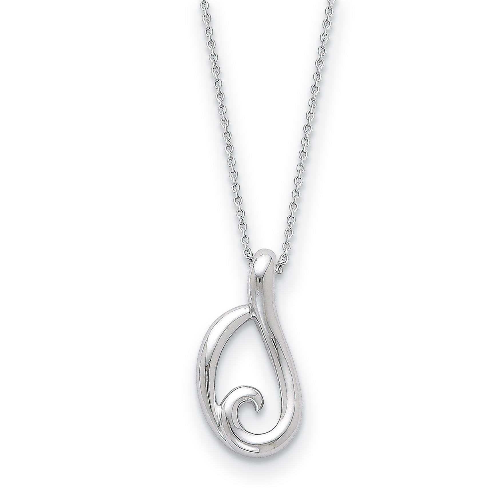 Sterling Silver Friendship 18in Necklace and Pendant