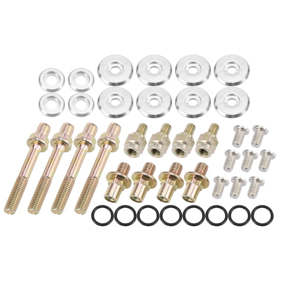 Aluminum Alloy Low Profile Engine Valve Cover Washer Bolt Kit Silver Tone for Honda B-Series B16A2 B16A3 B17A1 B18C1