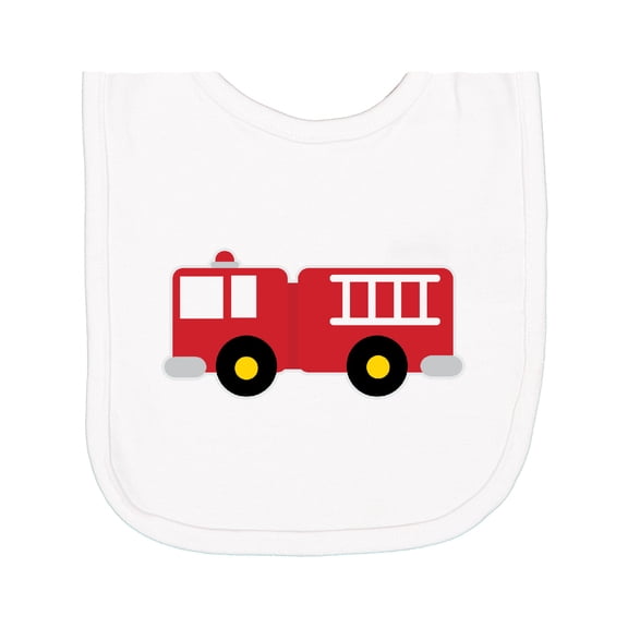 Inktastic Fire Truck Childs Fireman Newborn Bib