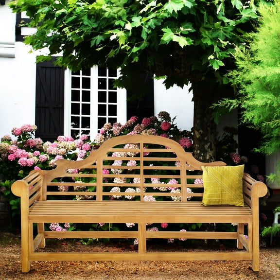 Teak Wood Marlborough Outdoor Patio & Garden Bench, 6 Foot