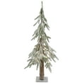 thumbnail image 2 of Northlight Pre-Lit Flocked Battery Operated Alpine Artificial Christmas Tree - 3' - Clear LED Lights, 2 of 9
