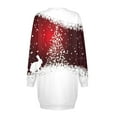 thumbnail image 5 of Fiaer Christmas Snowflake Long Sleeve Dress for Women Sweatshirt Dress Fall Fashion Outfits Casual Mini Skirts Red XL, 5 of 5