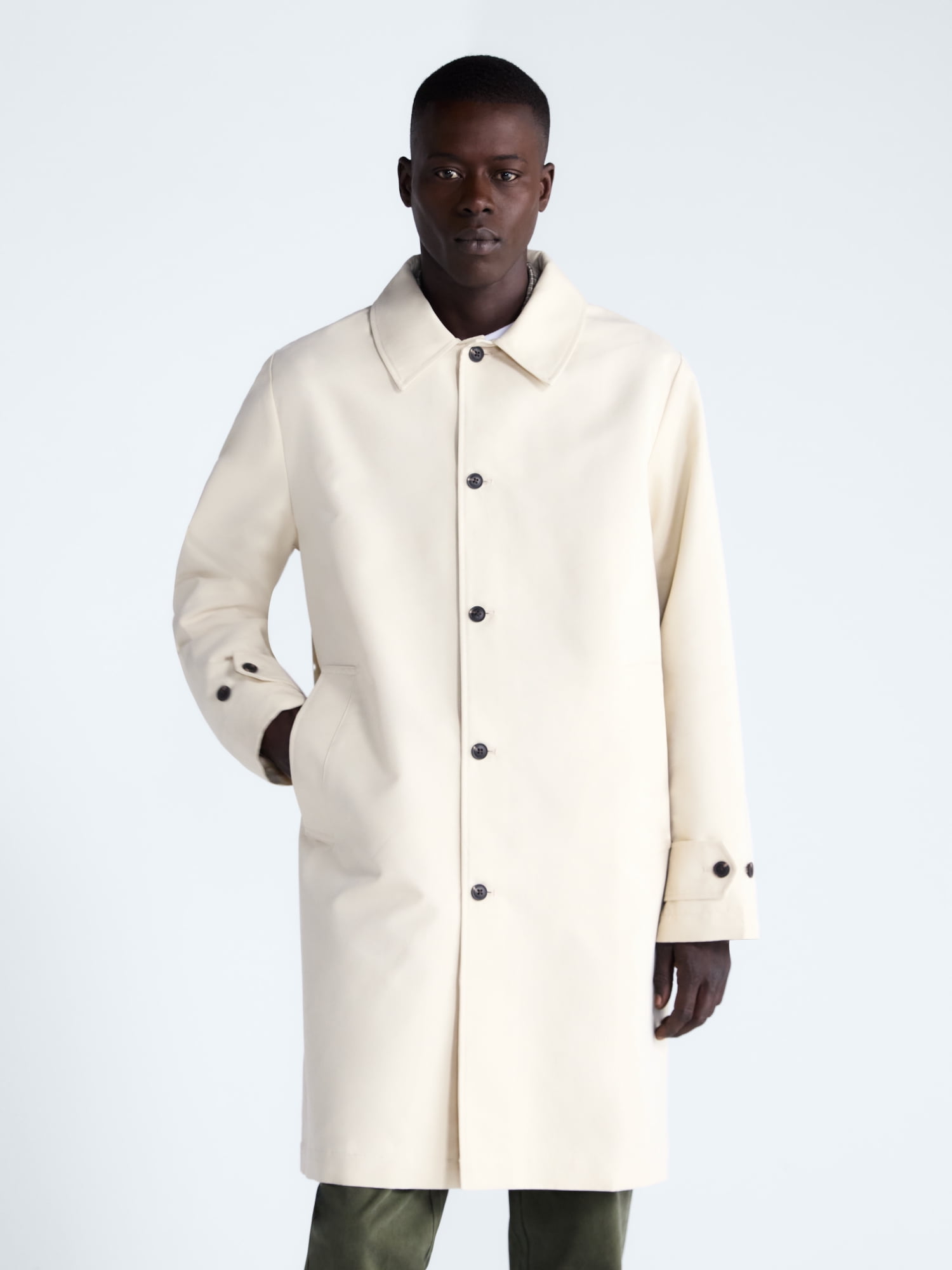 Free Assembly Men's and Big Men's Lightweight Trench Coat, Sizes XS-3XL