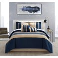 thumbnail image 2 of Chic Home Carlton Ensemble de Literie 6 Pcs, Taille Grand, Bleu, 2 of 4