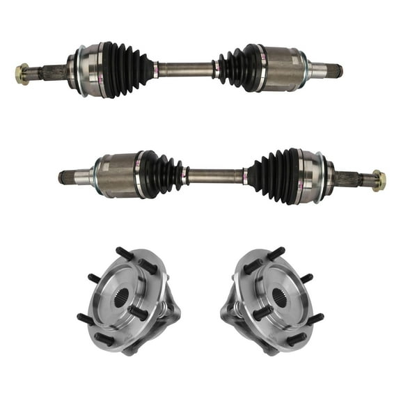 TRQ Front CV Axle Shafts & Wheel Hub Bearing Assemblies 4pc for Toyota Lexus CSA64083