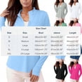 thumbnail image 6 of Xuyuer Women's Long Sleeve Golf Polo Shirts Quarter Zip Pullover UPF 50 Sun Shirt for Women Dry Fit Running Tops, 6 of 9
