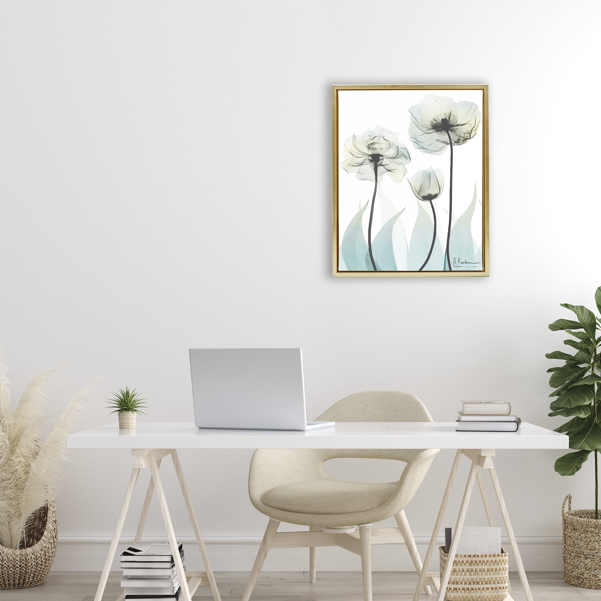 Stupell Industries Luxury Of Creation Gold Framed Floater Canvas Wall Art, design by Albert Koetsier