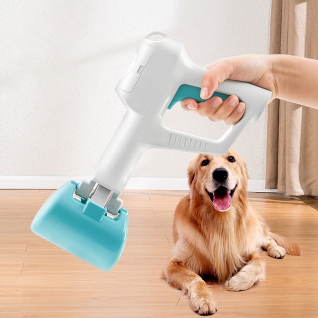 EGNMCR Ramasse-Crottes Incassables pour Animaux de Compagnie pour Chiens et Chats avec Long Manche Matériau Haute Résistance et Ressort pour Ramasser Facilement l'Herbe et le Gravier Collecteur de Toilettes