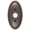 Flat Black, variant on Emtek 2414MB 4-1/2" Height Oval Style Bronze Lighted Doorbell Rosette From The Lost Wax
