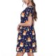 thumbnail image 2 of Balery Corgi Lying With Moons And Stars Vestidos sueltos de manga corta para mujer, vestidos de verano 2025, vestidos casuales de corte A con vuelo., 2 of 6
