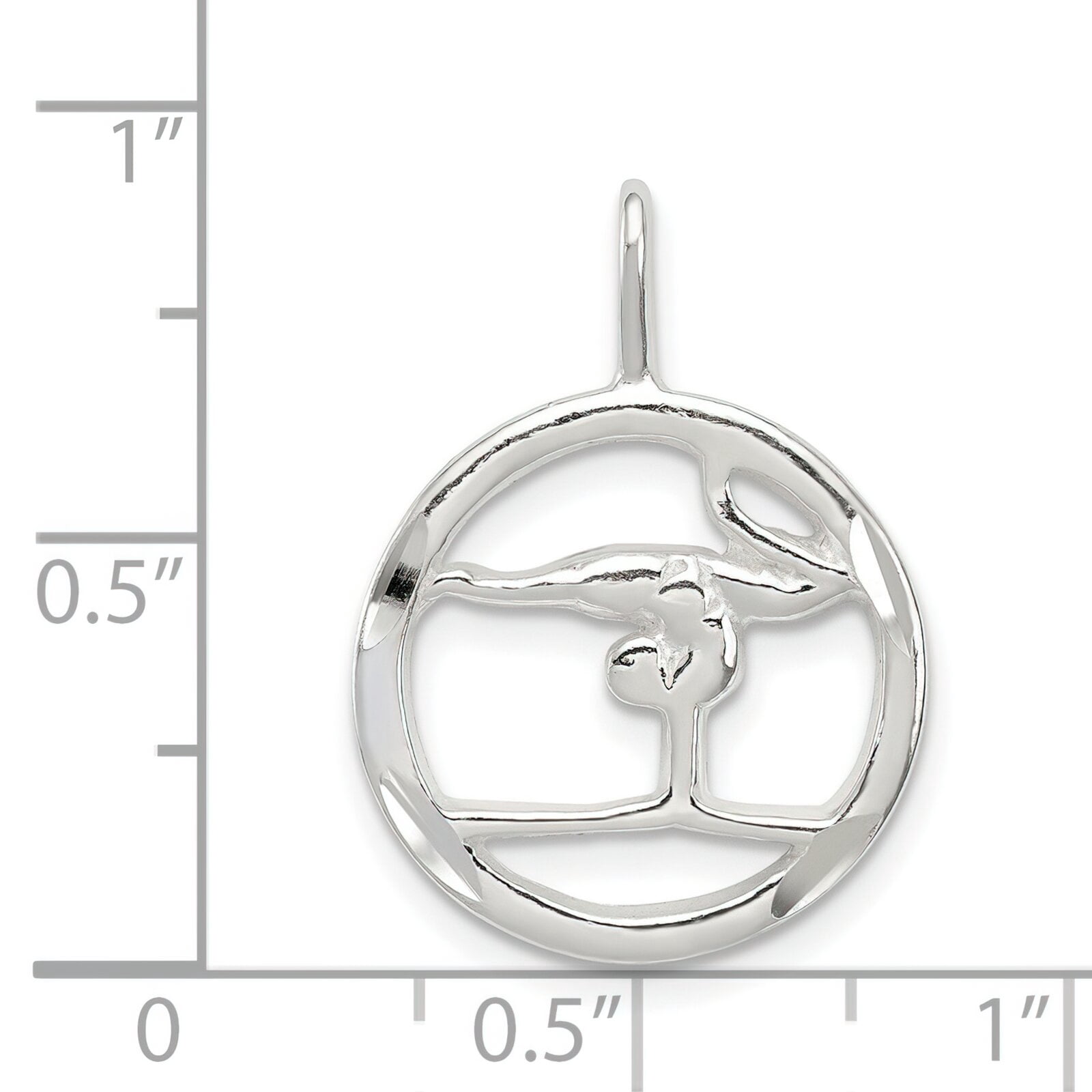 Sterling Silver Gymnastics Charm Gymnast FindingKing
