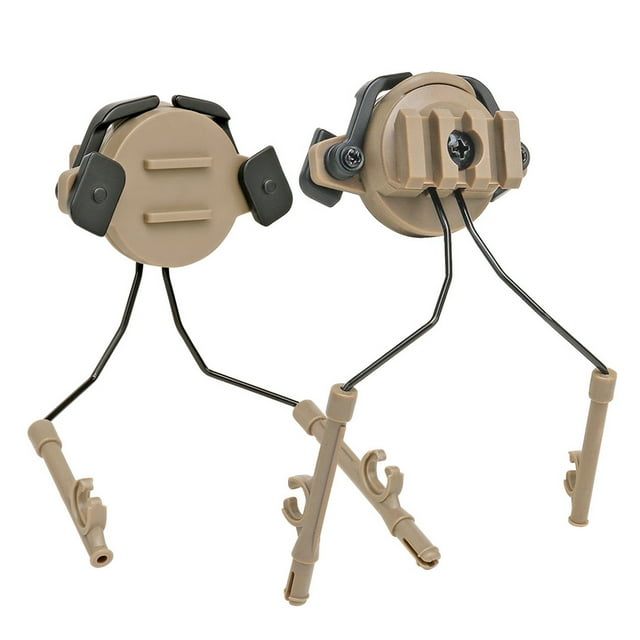 Bearachild Adaptador de riel de guía para casco Universal, soporte giratorio de 360 grados para auriculares, accesorios para auriculares Electrónica Color arena